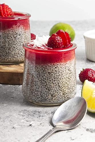 Strawberry Lime Chia Pudding Meal Prep