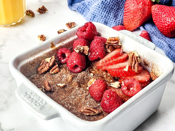 Cinnamon Sugar Baked Oats for One