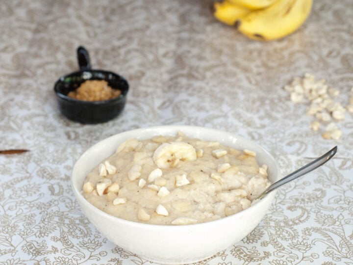 Image for Breakfast Semolina Porridge with Banana and Cashews